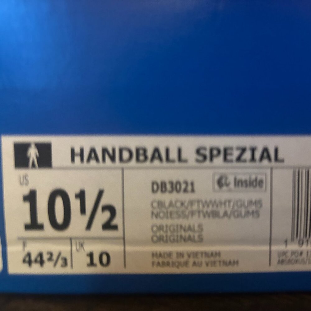 Adidas Handball Spezial DB3021 Black White Gum – Men’s 10.5 – NWT - Picture 9 of 9
